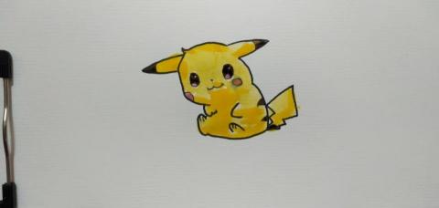 郭思宏 - 兒童畫教學.皮卡丘.水彩上色
