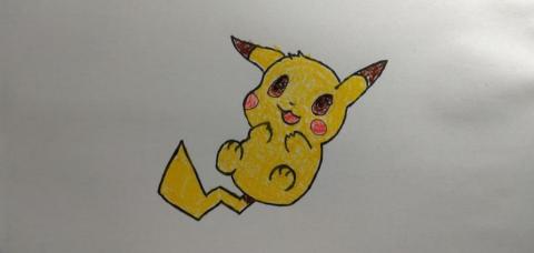 郭思宏 - 兒童畫教學.皮卡丘蠟筆上色