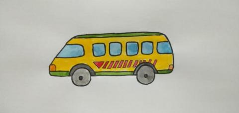 郭思宏 - 兒童畫教學.娃娃車.水彩上色