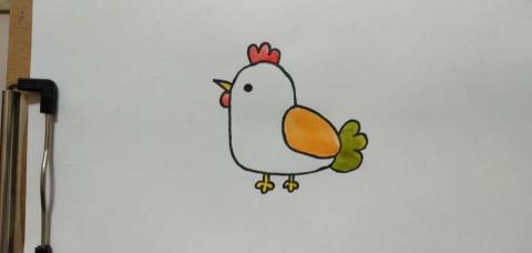 郭思宏 - 兒童畫教學.公雞.水彩上色