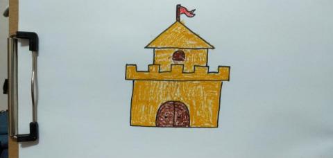 郭思宏 - 兒童畫教學.城堡.蠟筆上色