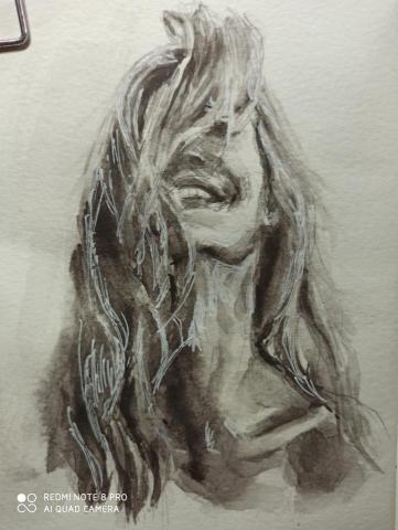 靈果繪畫工作室 - 單色水彩人像