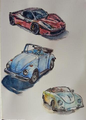 靈果繪畫工作室 - 中性筆淡彩速寫