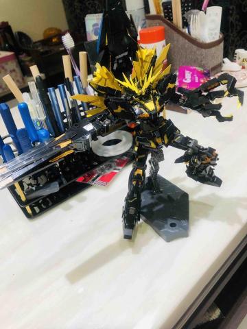 瘋小良模型代工 - 個人作品：RG報喪女妖+貓爪組建
內容：全機上色、小許改裝