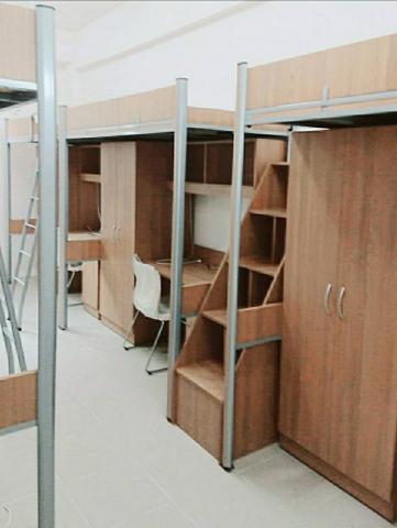 品築家具有限公司 - 鋁合金宿舍床組(上床下衣櫃書桌/2床共用系統梯) 品築家具有限公司 - 鋁合金宿舍床組(上床下衣櫃書桌/2床共用系統梯)