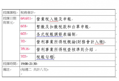 瑞盛事務所 - 初級會計及各項稅務申報教育訓練 瑞盛事務所 - 初級會計及各項稅務申報教育訓練