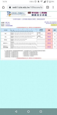 曾鈺舜 - 成績單
