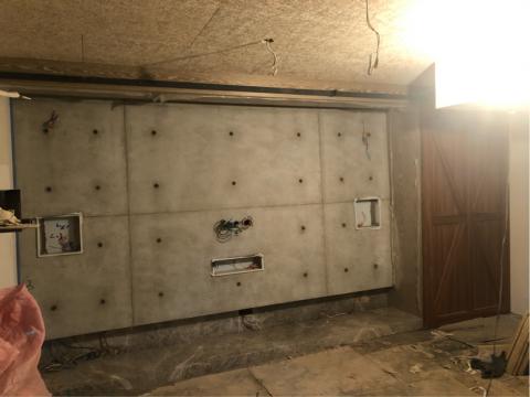 文清油漆工程行 - 電視牆清水模