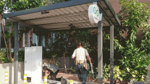 鑫鋼金屬有限公司 - 埔里鎮公所 Gogoro電池交換站 雨遮