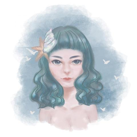 蚵仔娟 - 頭像插圖