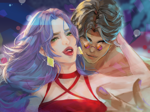 sixteencats - 配合遊戲故事而繪製的厚塗作品，可以與故事搭配而量身打造雇主所需要的畫面與風格。
