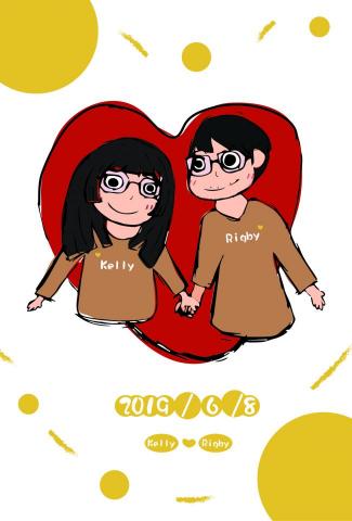 竺軒 - 情人單面卡片-直式