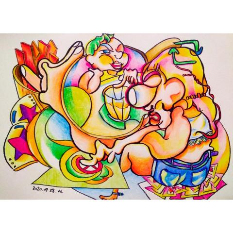 繡學號工作室 - 《手繪插畫》色鉛筆