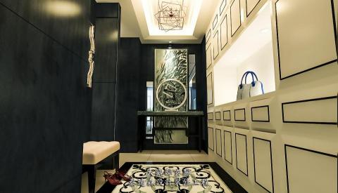 泰迪森設計裝修工程 - 大氣古典沉穩玄關展現主人風度