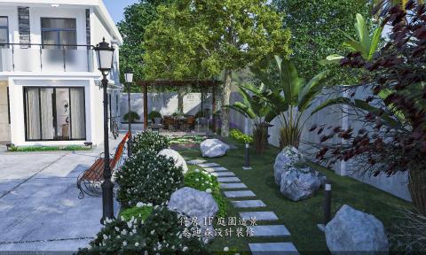 泰迪森設計裝修工程 - 庭院造景綠意盎然建構棚架休憩享受自然