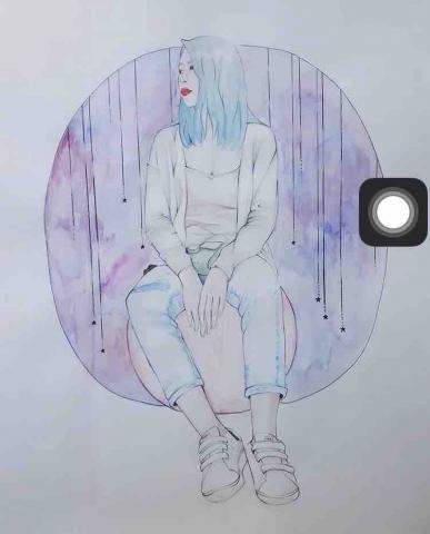 林心如 - 半開人物繪畫