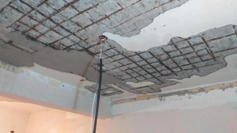 天智室內裝修工程 - 天花板鋼筋外露補強