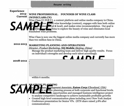 趙志娟 - 簡歷翻譯/協助撰寫 
