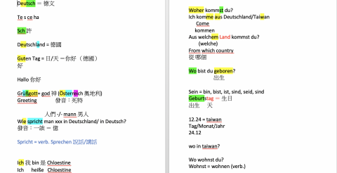 王思雅 Debby Wang - 真實德文線上課程範例