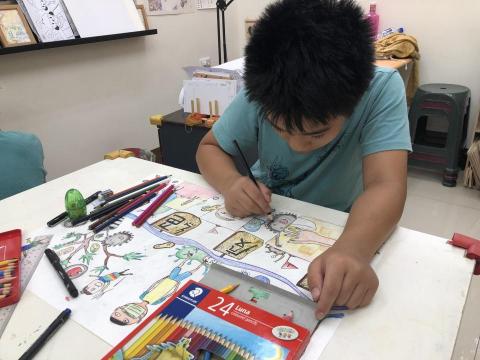 臻美術🎨 - 10y科技防疫比賽-色鉛筆上色過程 臻美術🎨 - 10y科技防疫比賽-色鉛筆上色過程