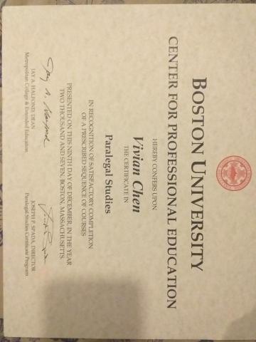 錢德明的SOHO - 畢業證書