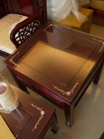 樸實優質搬家 - 原木茶几 包裝前