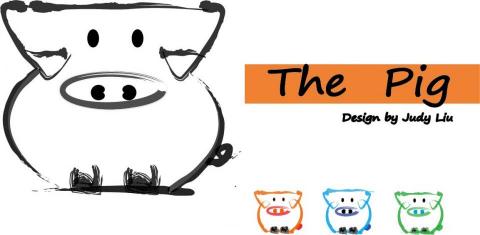 學生 - 線條小豬LOGO