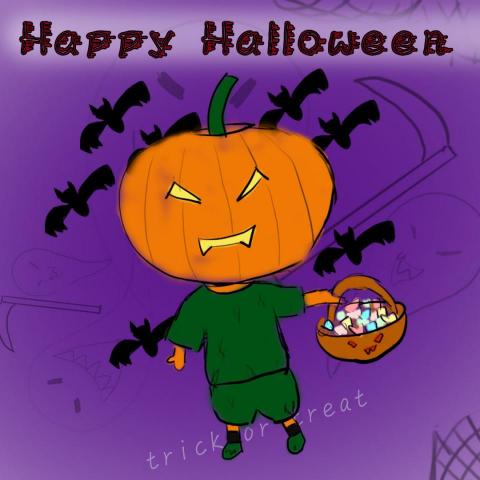 學生 - 萬聖節快樂 手繪