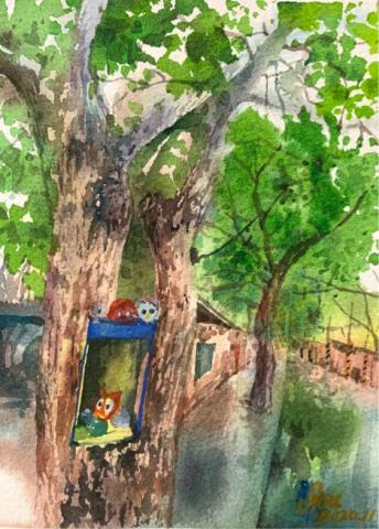 宇美術工作室 - 成人水彩示範