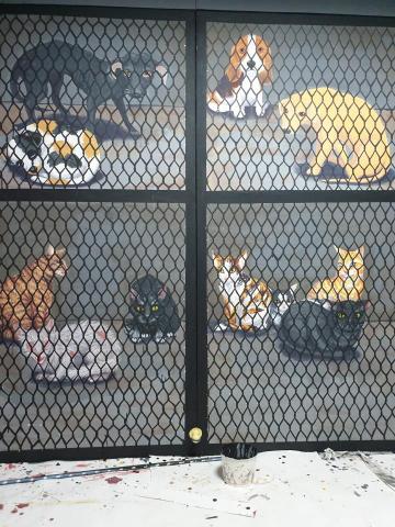 張慧欣 - 密室牆面彩繪。