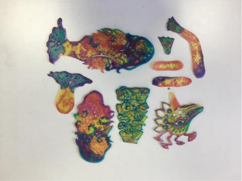 Sia 設計、寫手、繪畫工作室 - 皮影戲的偶製