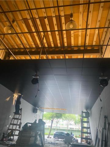 睿鼎輕鋼架企業社 - 洗車場全區輕鋼架黑色鐵皮石膏板&黑骨架