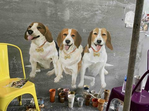 1200km動物精緻壁畫 - 柚紫緣壁畫 店狗 1200km動物精緻壁畫 - 柚紫緣壁畫 店狗