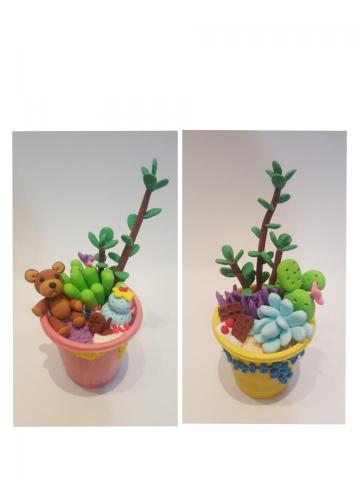 張慧欣 - 黏土-多肉小盆栽