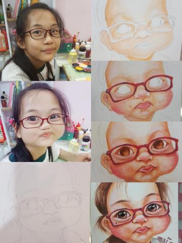 張慧欣 - 水彩人像插畫