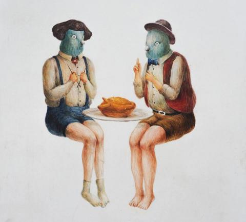 芝萱 - 古典蛋彩練習