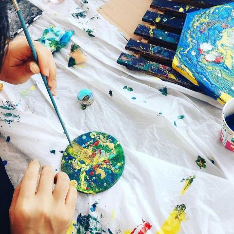 littleafternoon - 流體畫杯墊ＤＩＹ