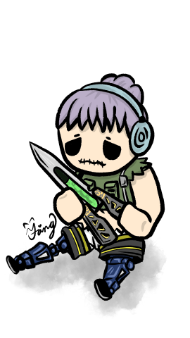 Tai Fang  - (已有商業用途)這是幫一位實況主所繪製的代表圖，是由實況主喜愛的遊戲角色加上個人外觀特色所產生。