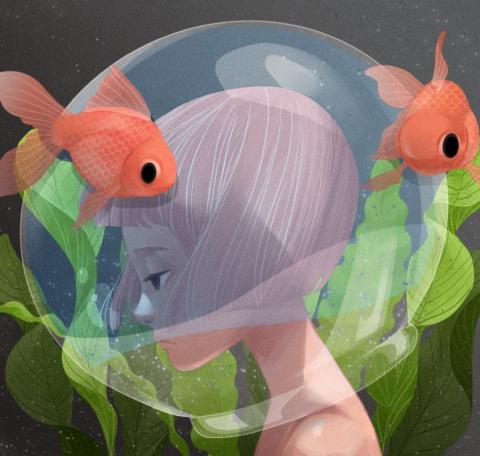 UU Chu - /金魚女孩/ 插畫