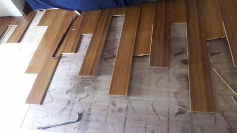 祉蒽 - 木質地板拆除前