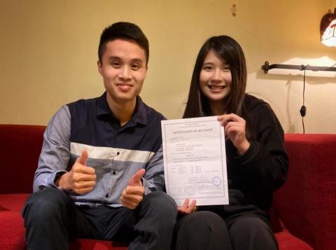 Vincent 楊 - Vernise DELF A2 高分通過