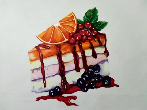 劉羽珊 - 甜點作品 麥克筆