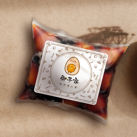 金角鹿創意 - 御子家溏心蛋品牌包裝貼紙設計