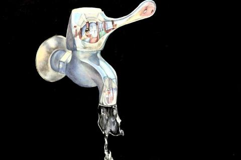 楊昀蒨 - 水彩水龍頭寫實創作