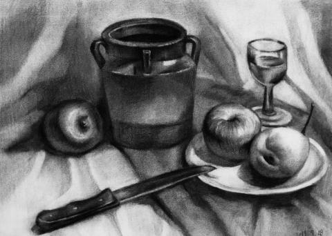 楊昀蒨 - 炭筆素描