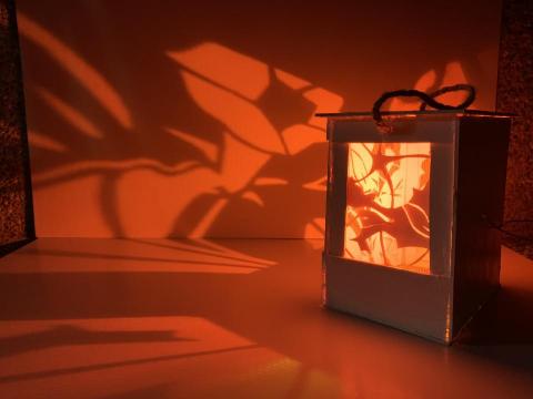 楊昀蒨 - 自製矮牽牛圖騰燈罩