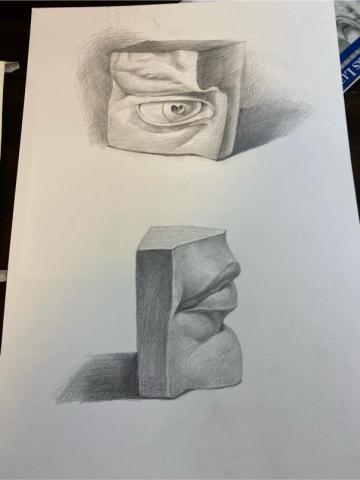 258-3space - 石膏五官練習