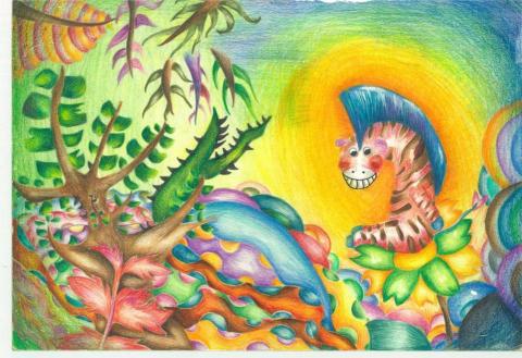 小人物個人工作室 - 這一系列是為了兒童繪本所繪製所以色彩豐富強烈