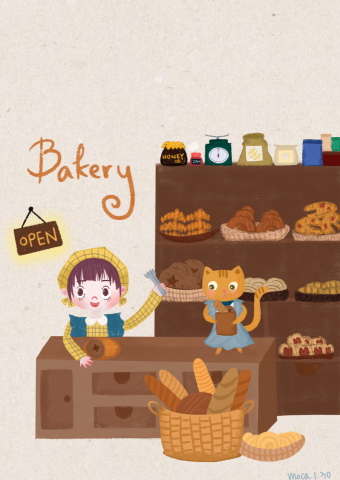 moca - 室內場景及人物插畫