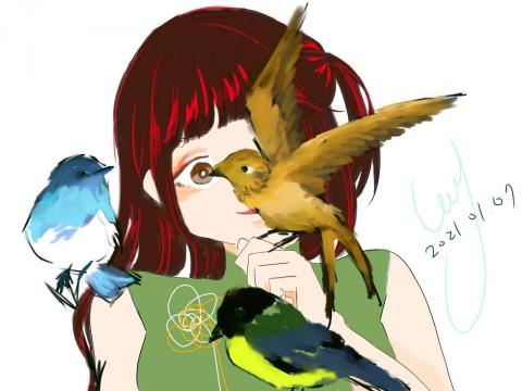 文姿喬 - 日系人物插畫2